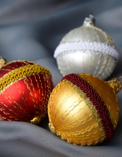 Sada vánočních koulí ELISABETH 6 ks - MIX